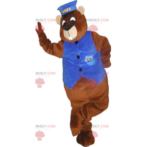 Ekorre maskot med sin controller outfit - Redbrokoly.com