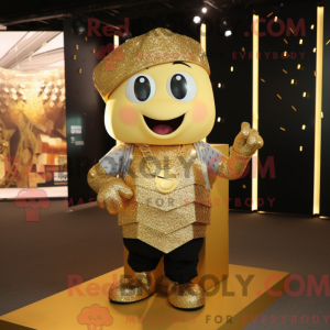 Guld vedhæng maskot kostume...