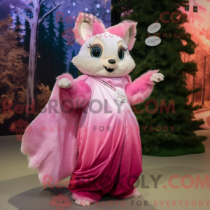 Pink Flying Squirrel mascot...