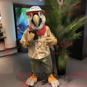 Tan Macaw-maskotdraktfigure...