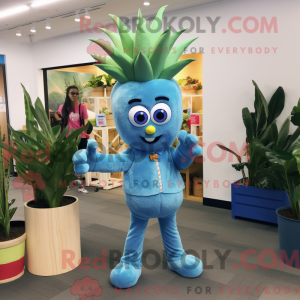 Sky Blue Pineapple mascotte...