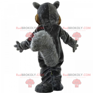 Gray and brown squirrel mascot - Redbrokoly.com