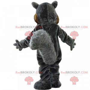Mascote esquilo cinza e marrom - Redbrokoly.com