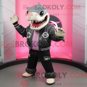 Pink Megalodon maskot...