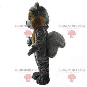 Mascote esquilo cinza e marrom - Redbrokoly.com