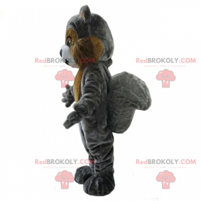 Mascotte grijze en bruine eekhoorn - Redbrokoly.com