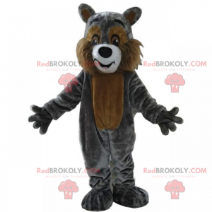 Mascote esquilo cinza e marrom - Redbrokoly.com