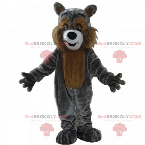 Mascotte d'écureuil gris et marron - Redbrokoly.com