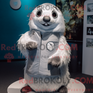 Silver Seal maskot kostume...