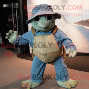 Olive Sea Turtle mascot...