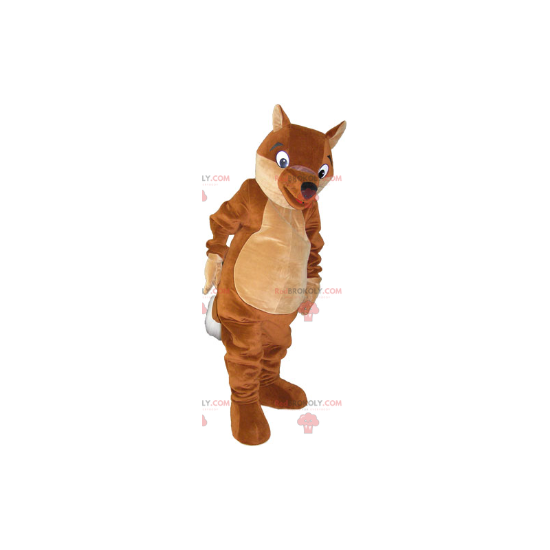 Mascote esquilo marrom - Redbrokoly.com