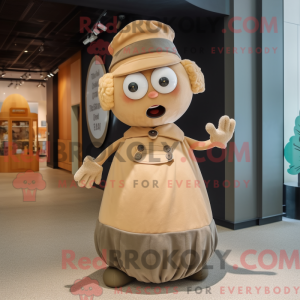 Tan Squash mascottekostuum...