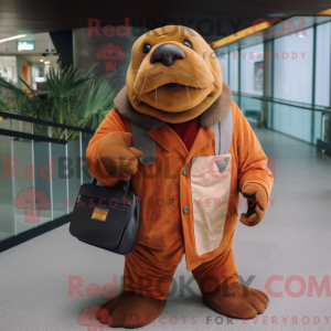 Rust Walrus maskot drakt...