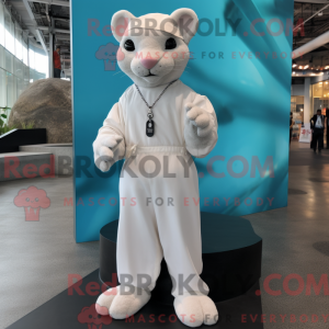 White Jaguarundi mascot...