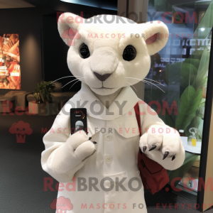White Jaguarundi mascot...