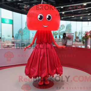 Rød vandmænd maskot kostume...