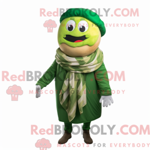 Grøn hamburger maskot...