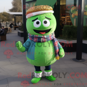 Grøn hamburger maskot...