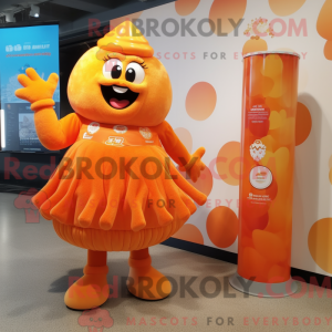 Orange Ice mascot costume...