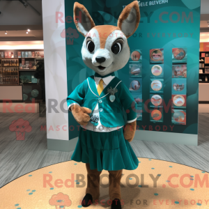Blågrønt rådyr maskot...