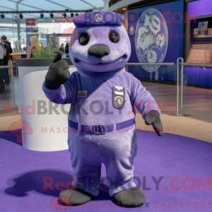 Lavender Navy Seal maskot...