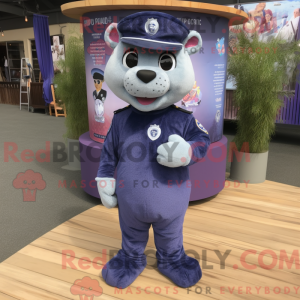 Lavender Navy Seal maskot...