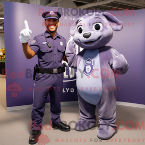 Lavender Navy Seal mascot...