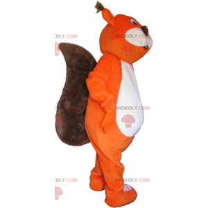 Rotes und weißes Eichhörnchenmaskottchen - Redbrokoly.com