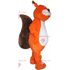Rød og hvid egern maskot - Redbrokoly.com