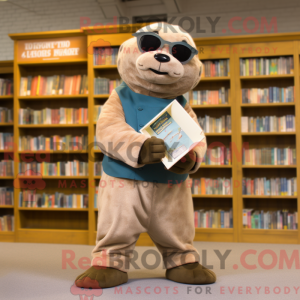 Tan Seal mascot costume...