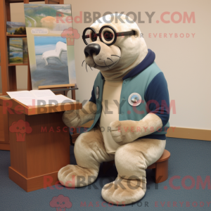 Tan Seal mascottekostuum...
