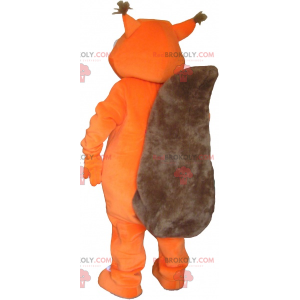 Mascote esquilo vermelho e branco - Redbrokoly.com