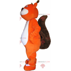 Rød og hvid egern maskot - Redbrokoly.com