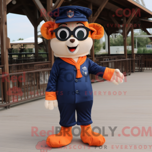 Postava maskota Navy Orange...