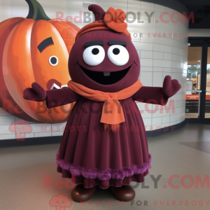 Maroon Pumpkin mascot...