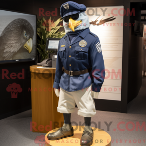 Navy Hawk-maskotdraktfigur...