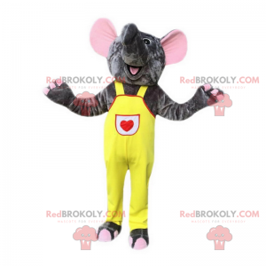 Elephant mascot with his yellow overalls - Redbrokoly.com