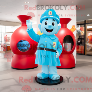 Postava maskota Cyan Fire...