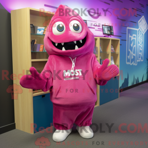 Magenta Cod maskot kostyme...