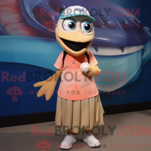 Tan Barracuda maskot...
