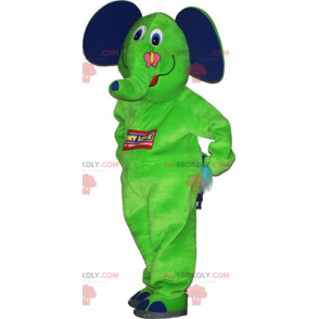 Mascotte elefante con la sua farfalla - Redbrokoly.com