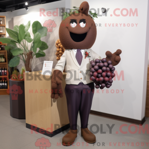 Brun Grape maskot kostume...