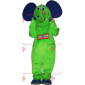 Elefant maskot med sin sommerfugl - Redbrokoly.com