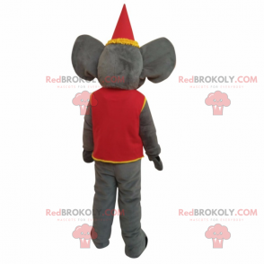 Elefantmaskot med sirkusantrekk - Redbrokoly.com