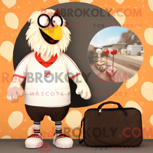 Krémový kostým maskota...