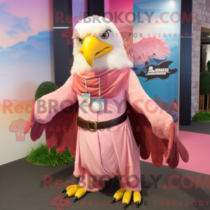 Maskotdraktfigur Pink Bald...