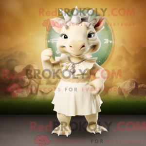 Krem Triceratops maskot...