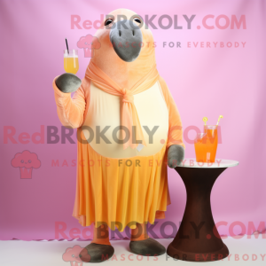 Peach Walrus Maskottchen...