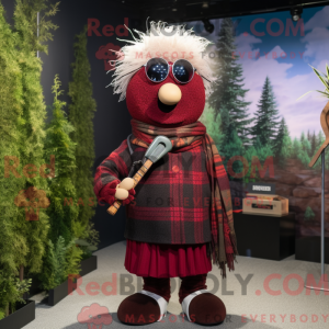 Maroon sækkepibe maskot...