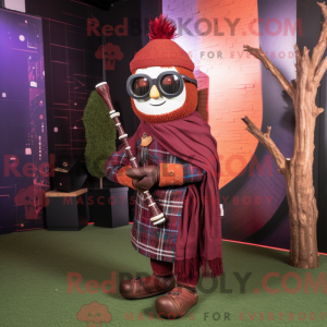 Maroon sækkepibe maskot...